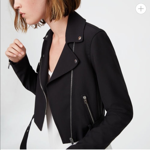 Club Monaco Crepe Moto Laccarah Jacket - Picture 2 of 3